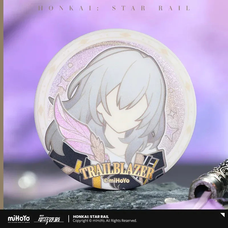 Honkai: Star Rail Trailblazer Write Series Tinplate Badge Trailblazer Caelus (Male) ACG Go Anime www.acg-go.com Badge, Caelus, Honkai: Star Rail, Stelle, Trailblazer