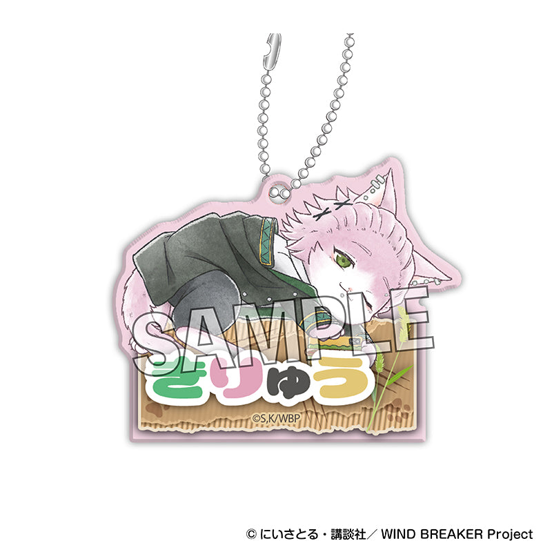 Wind Breaker Cat Ver. Name Acrylic Keychain