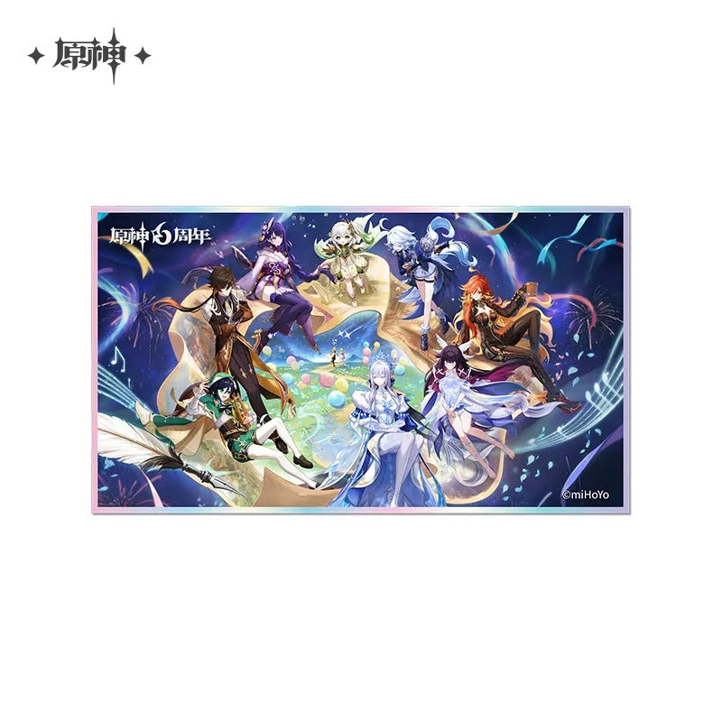 Genshin Impact Anniversary Celebration Series Acrylic Shikishi Cardboard 6th Anniversary