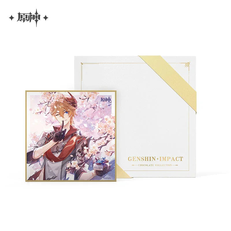 Frangranced Time Chocolate Gift Box Genshin Impact Tartaglia ACG Go Anime www.acg-go.com Art Decor, Cardboard, Food & Drink, Ganyu, Gift Box, Keqing, Tartaglia, Theme Artwork, Zhongli