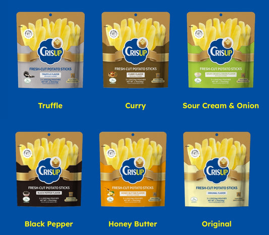 Crisup Fresh Cut Potato Sticks Bag Big Package (6 Flavors)