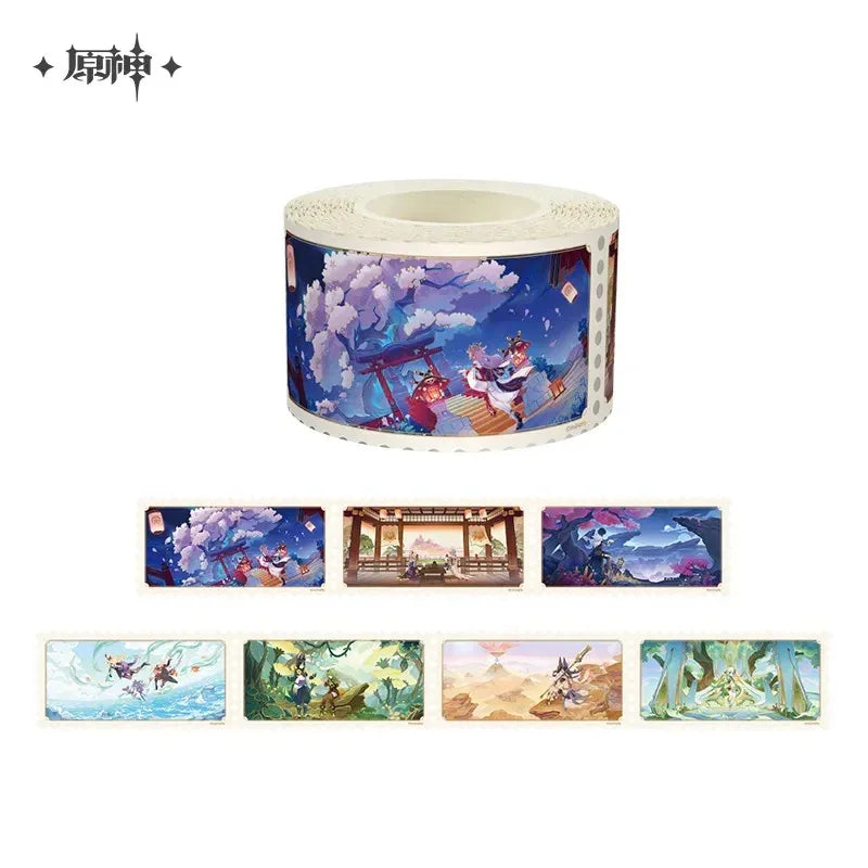 Floating World Under the Moonlight Series Washi Tape Genshin Impact A ACG Go Anime www.acg-go.com Art Decor, Washi Tape