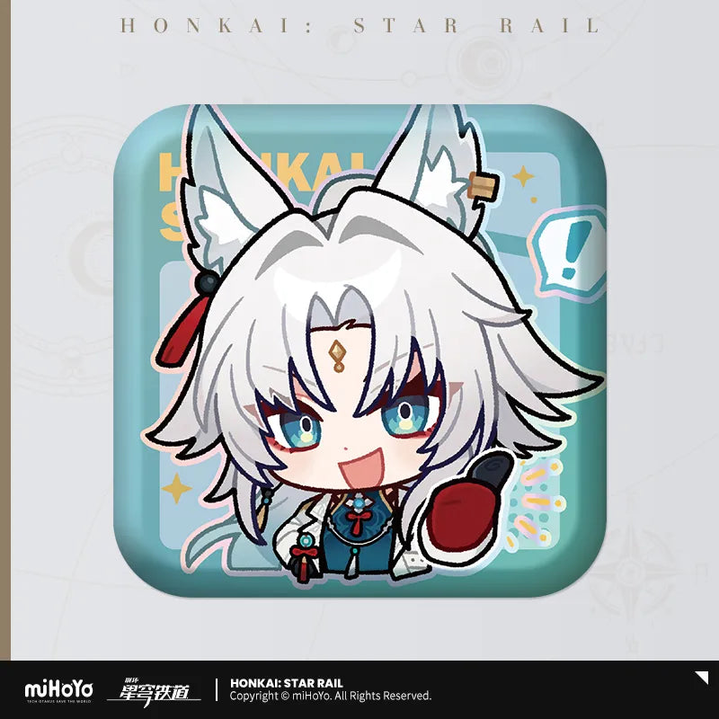 Pom-Pom Exhibition Series Square Tinplate Badge
