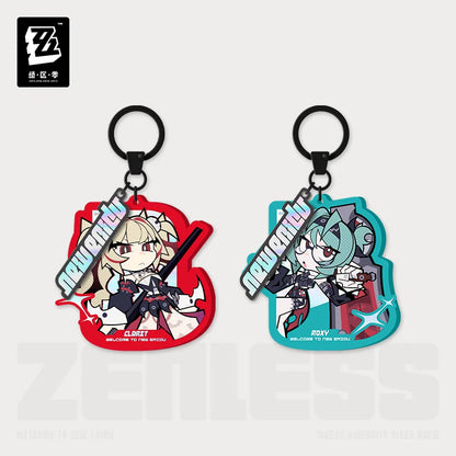 Zenless Zone Zero New Eridu Series Flint Workshop Chibi Acrylic Keychain