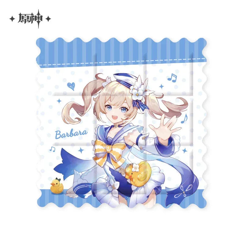 Genshin Impact Midsummer Island Adventure Series Merch Ice Set Cushion / Barbara - Summertime Sparkle ACG Go Anime www.acg-go.com Badge, Barbara, Character Artwork, Household, Jean, Stand
