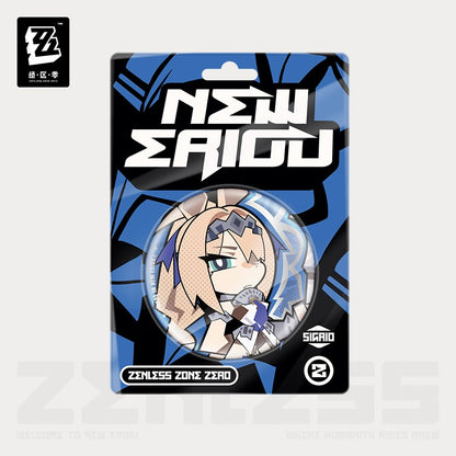 Zenless Zone Zero New Eridu Series Airspace Patrol Department (A.P.D.) Chibi Tinplate Badge