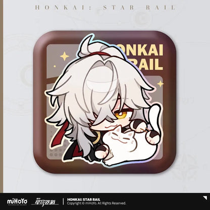 Pom-Pom Exhibition Series Square Tinplate Badge