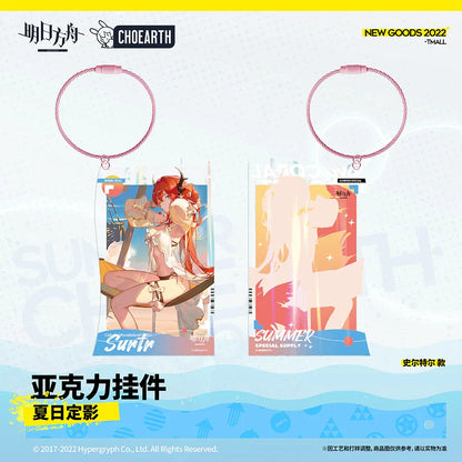 Summer Reflection Series Acrylic Keychain (Surtr / Elysium / Roberta / La Pluma) Arknights Surtr ACG Go Anime www.acg-go.com Arknights, Elysium, La Pluma, Pendant & Keychain, Roberta, Surtr