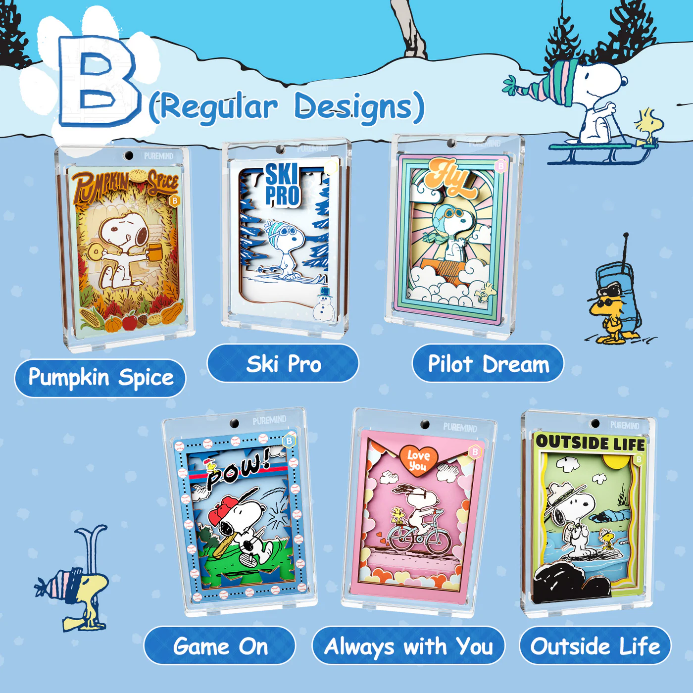 Puremind x Snoopy Mini Art Blind Box 1209-BOX