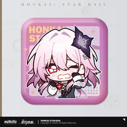 Honkai: Star Rail Pom-Pom Exhibition Series Square Tinplate Badge