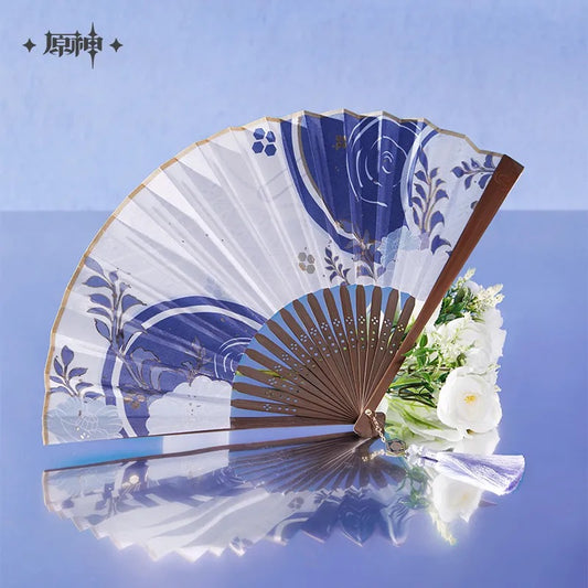 Kamisato Ayato Theme Impression Series Gold-printed Silk Folding Fan