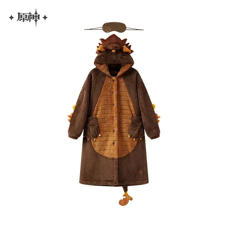 Genshin Impact Zhongli Theme Impression Series Exuvia Plush Home Robe (Including Eye Mask) L ACG Go Anime www.acg-go.com Apparel, Exuvia, Plush, Zhongli