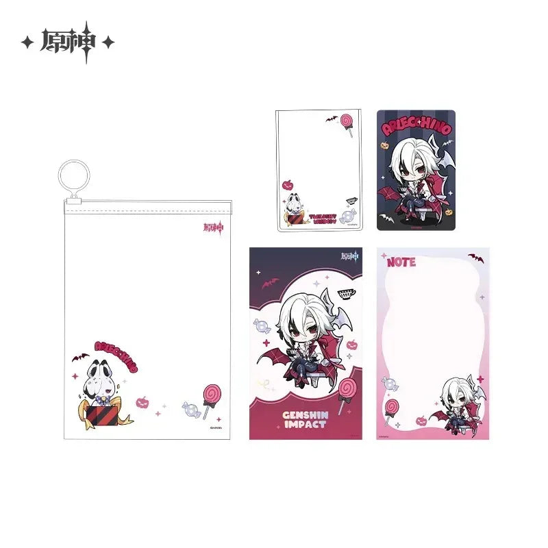 Genshin Impact Twilight Whimsy Series Stationary Set Arlecchino ACG Go Anime www.acg-go.com Arlecchino, Citlali, Kinich, Klee, Stationary, Sticky Notes, Wanderer, Wriothesley