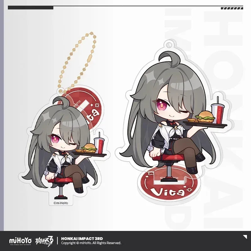 Honkai Impact 3rd Delicious Onboard Series Chibi Acrylic Pendant & Stand Vita ACG Go Anime www.acg-go.com Honkai Impact 3rd, Pendant & Keychain, Stand, Theresa, Vita