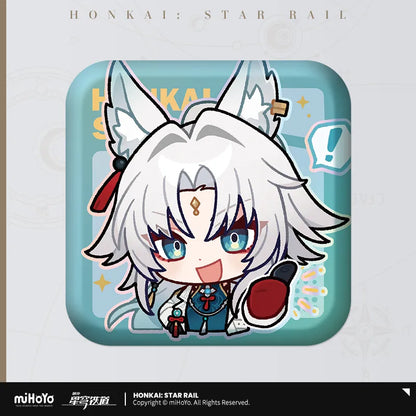 Pom-Pom Exhibition Series Square Tinplate Badge