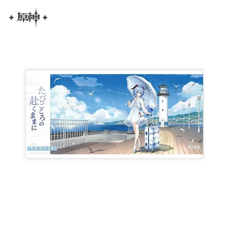 Genshin Impact Serene Sea Wanderings Series Merch Mousepad ACG Go Anime www.acg-go.com Art Decor, Badge, Electronics, Folder, Gaming Mouse Pad, Ganyu, Household, Pendant & Keychain, Pillow, Stand, Stationary