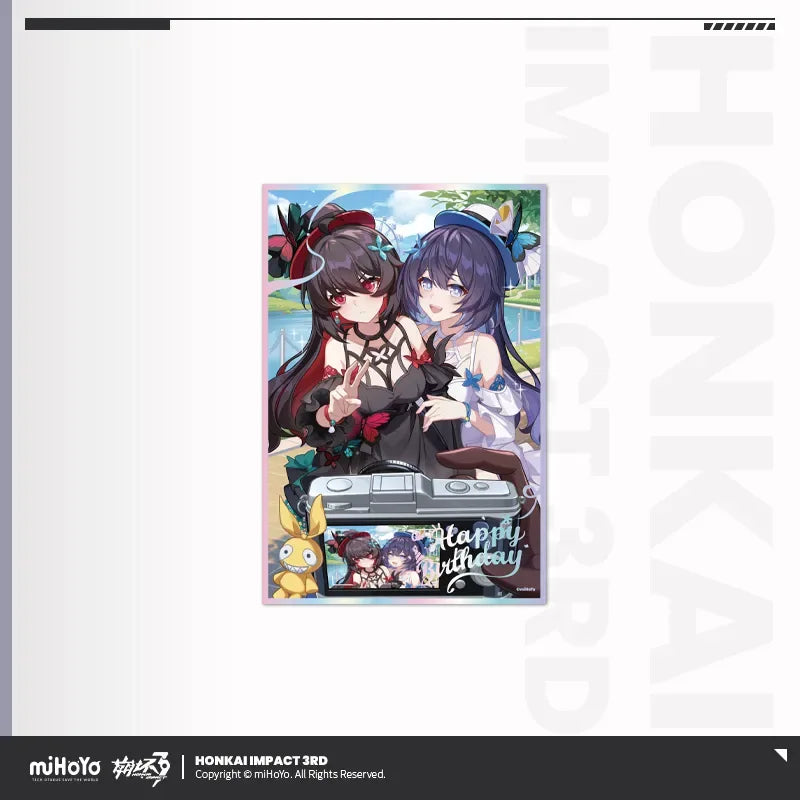 Birthday Greeting Series PET Shikishi Cardboard Honkai Impact 3rd Seele ACG Go Anime www.acg-go.com Aponia, Bronya, Carol, Eden, Elysia, Fu Hua, Honkai Impact 3rd, Li Sushang, Mobius, Murata Himeko, Natasha, Pardofelis, Raiden Mei, Rita, Seele, Shigure Kira, Shikishi, Theresa, Vill-V, Yae Sakura