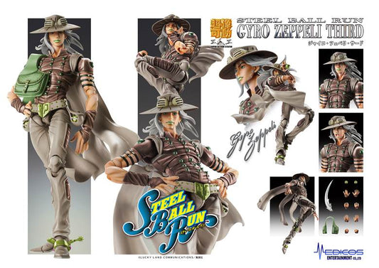 JoJo's Bizarre Adventure Steel Ball Run Series Super Action Statue Ver. Gyro Zeppeli Third Figure