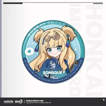 Honkai Impact 3rd Little Tea Party Series Vol.2 Tinplate Badge Songque ACG Go Anime www.acg-go.com Badge, Coralie, Dream Seeker, Helia, Honkai Impact 3rd, Senadina, Songque