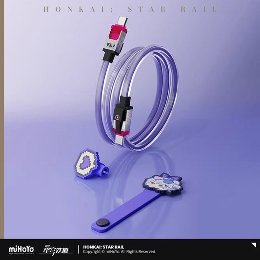 Honkai: Star Rail Silver Wolf Pixel Series 35W Fast Charging Adapter & Data Cable