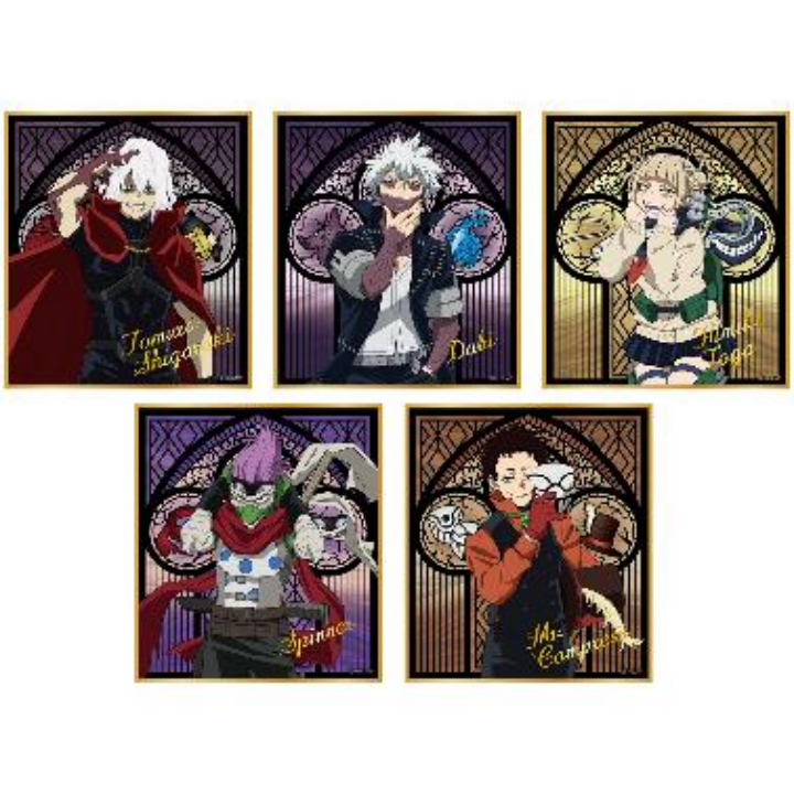 Stained Glass Style Trading Foil Stamped Mini Shikishi Cardboard Enemy Ver. Mystery Box (5 types)