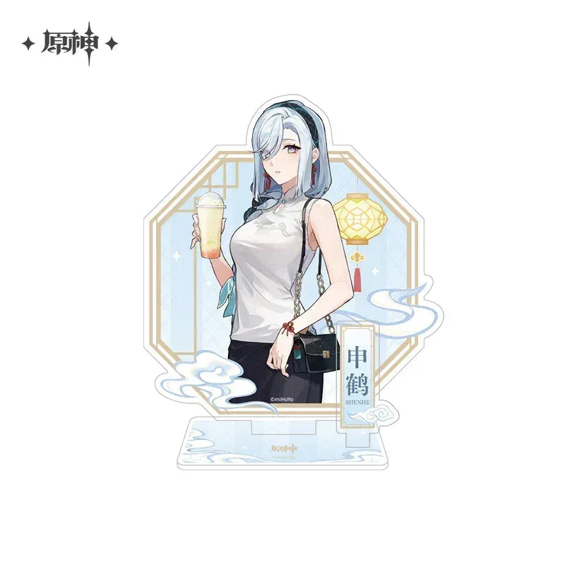 Genshin Impact x HeyTea Series Xin You Suo Xi Merch Vol.2 Stand / Shenhe ACG Go Anime www.acg-go.com Art Decor, Badge, Ganyu, Pendant & Keychain, Shenhe