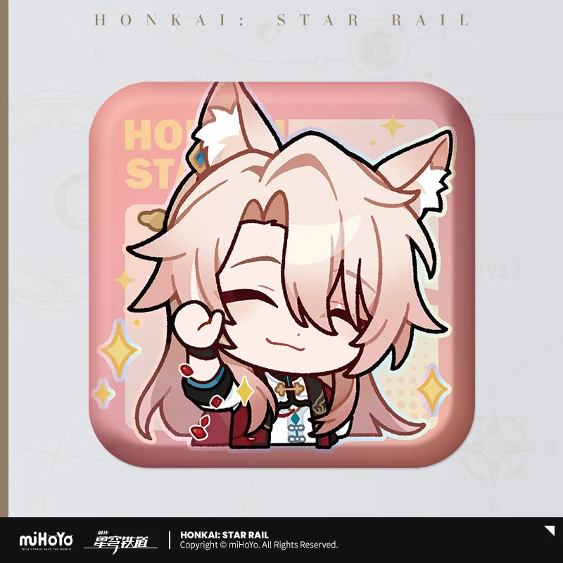 Pom-Pom Exhibition Series Square Tinplate Badge