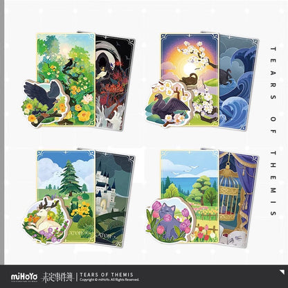 Dream And Hereafter Series Wooden Relief Refrigerator Magnet Commemorative Card Set