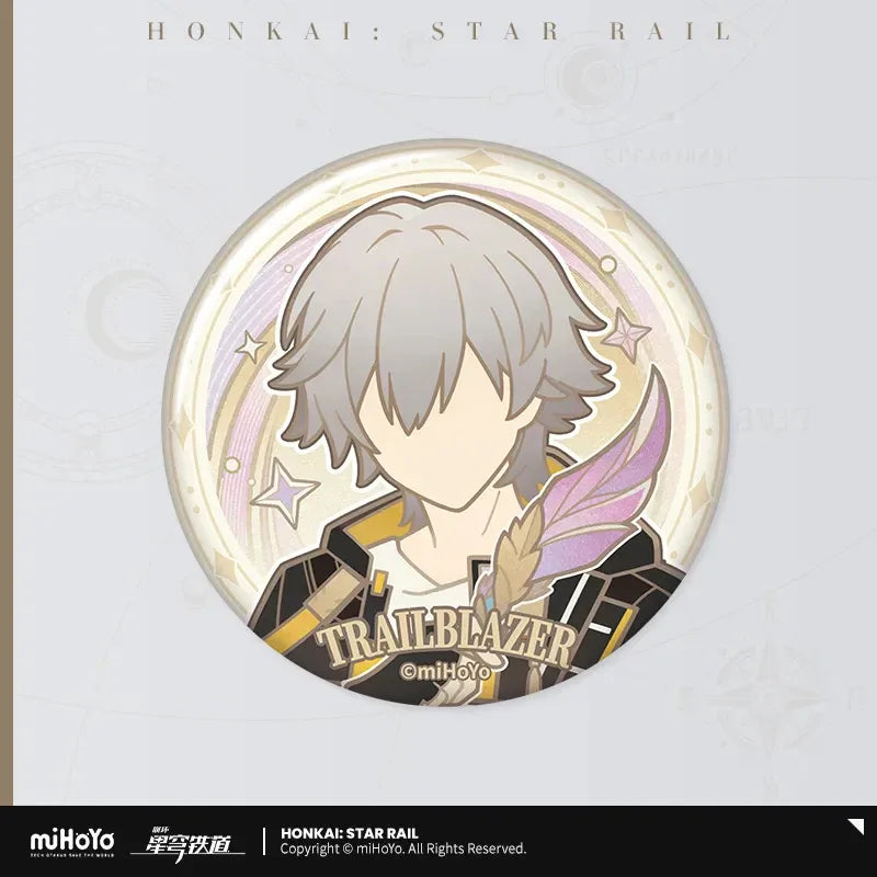 Honkai: Star Rail Trailblazer Write Series Tinplate Badge Trailblazer Caelus (Male) ACG Go Anime www.acg-go.com Badge, Caelus, Honkai: Star Rail, Stelle, Trailblazer