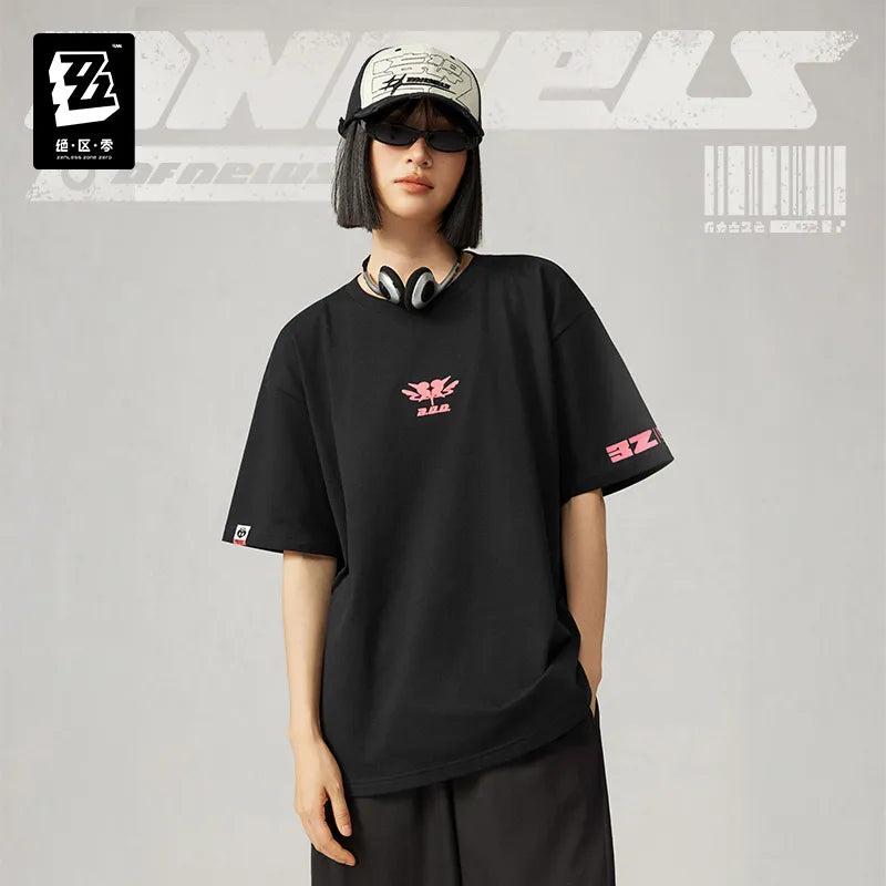 Zenless Zone Zero STUDIO Angels of Delusion Themed Contrast Print T-Shirt