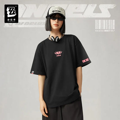 Zenless Zone Zero STUDIO Angels of Delusion Themed Contrast Print T-Shirt