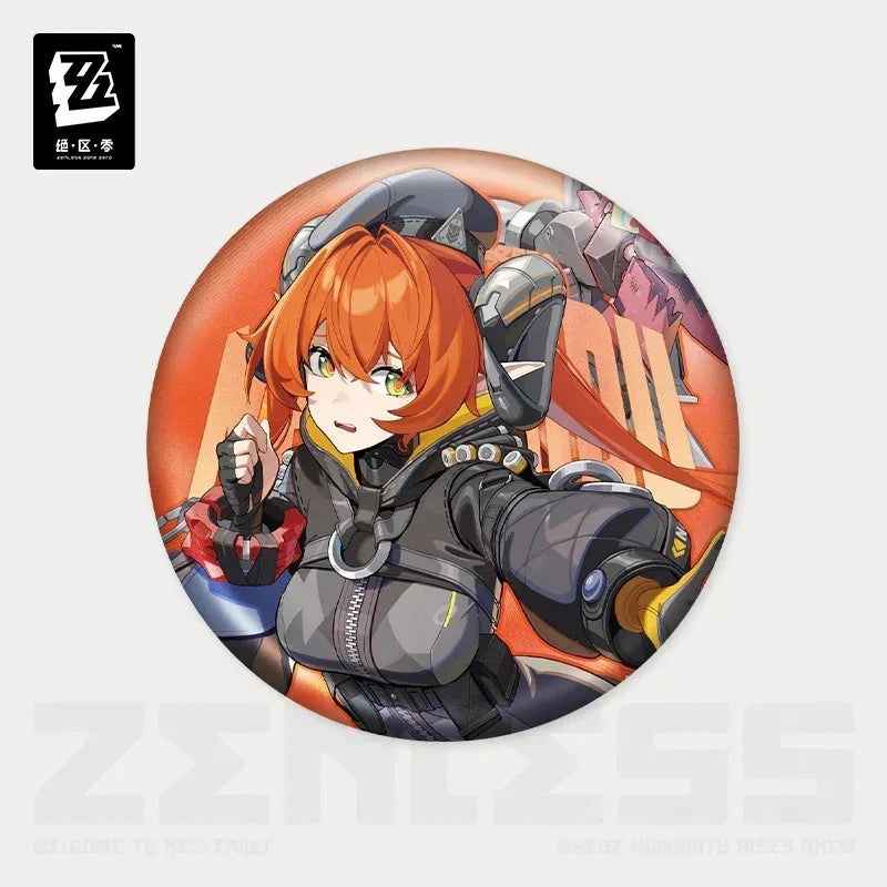Zenless Zone Zero Artwork Series Obol Squad Tinplate Badge Orphie Magnusson & Magus ACG Go Anime www.acg-go.com Badge, Orphie Magnusson & Magus, Seed, Soldier 11, Trigger