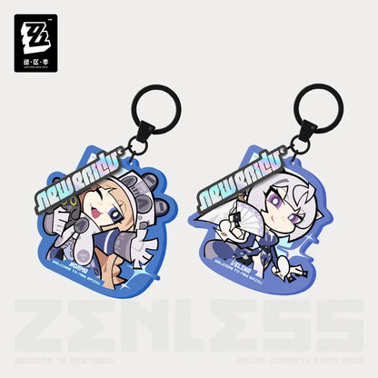 Zenless Zone Zero New Eridu Series External Strategy Department Chibi Acrylic Keychain
