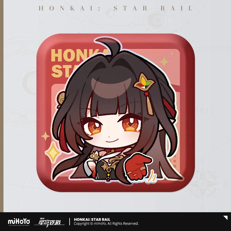 Pom-Pom Exhibition Series Square Tinplate Badge