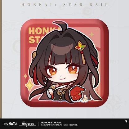Pom-Pom Exhibition Series Square Tinplate Badge