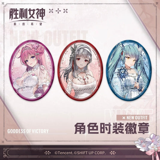 Goddess of Victory: Nikke Summer Character Outfit Series Oval Badge (Dorothy/ Modernia/ Privaty)