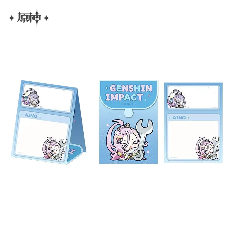 Genshin Impact Nod-Krai Chibi Emojis Series Notepad Aino ACG Go Anime www.acg-go.com Aino, Flins, Genshin Impact, Ineffa, Lauma, Office Supply