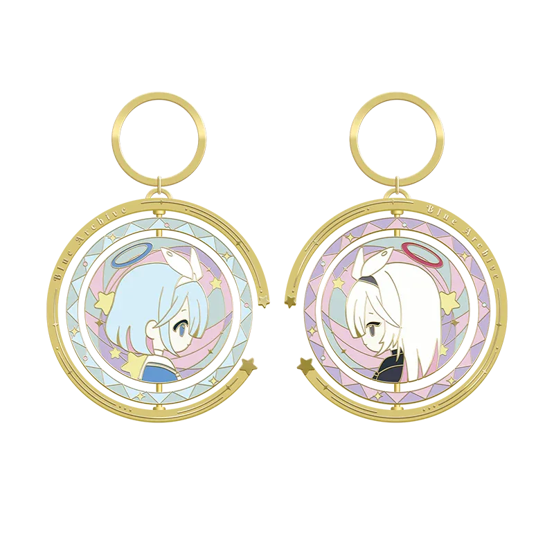 Blue Archive Miracle of the Stars Miracle of the Stars Arona & Plana Double-sided Metal Keychain Arona & Plana ACG Go Anime www.acg-go.com Arona, Blue Archive, Pendant & Keychain, Plana
