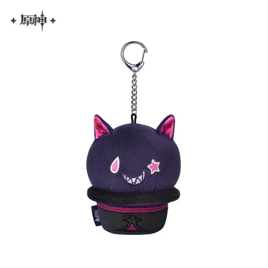 Genshin Impact Magic Show Series Lyney Weird Smile Fun Toys Hat Hat Cat Slow Rebound Plush Keychain