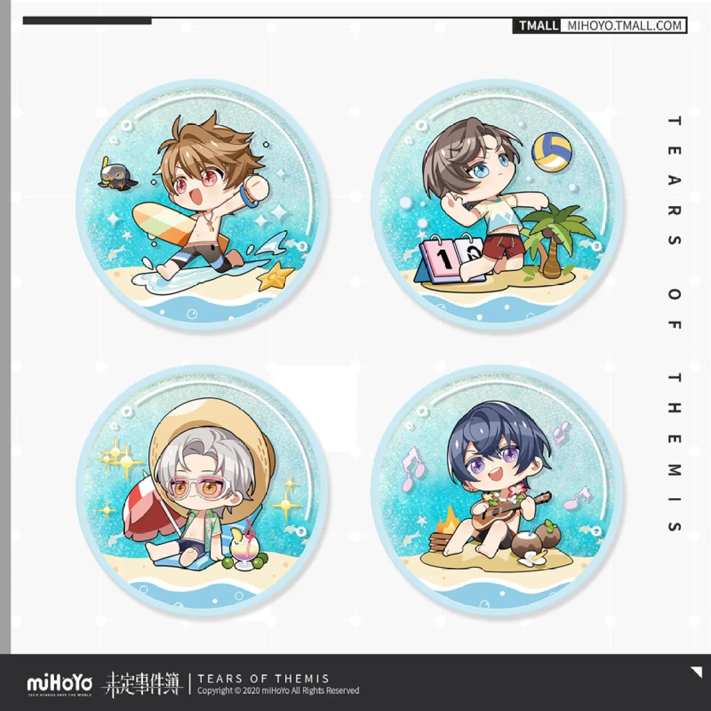 Summer Series Acrylic Quicksand Coaster
