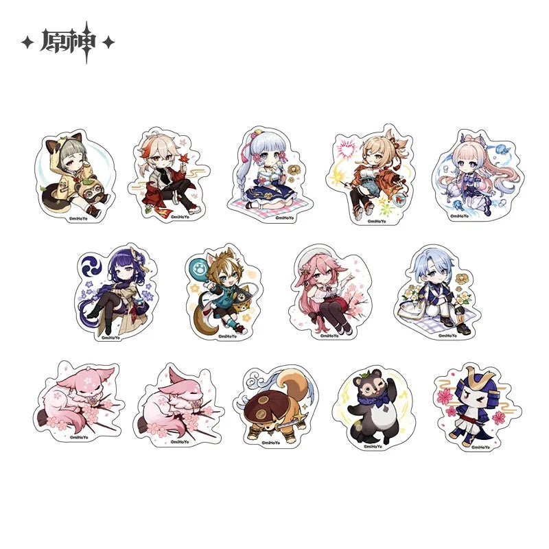Genshin Impact Court of Outing Chibi Character Series Stickers