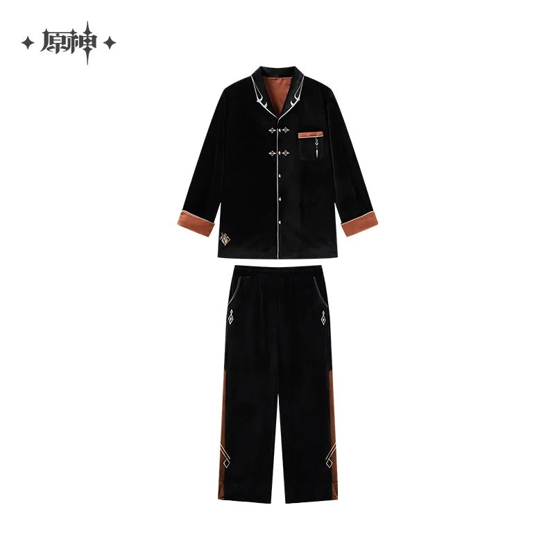 Genshin Impact Zhongli Theme Impression Series Velvet Pajama Set