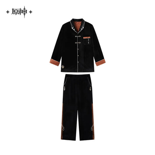 Genshin Impact Zhongli Theme Impression Series Velvet Pajama Set