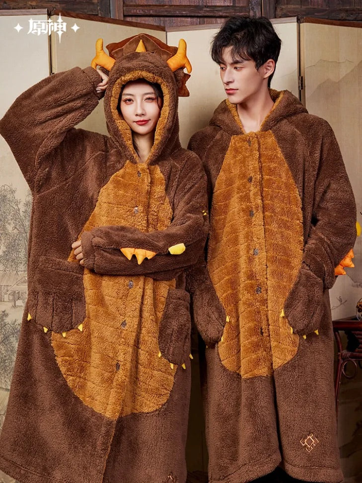 Genshin Impact Zhongli Theme Impression Series Exuvia Plush Home Robe (Including Eye Mask)