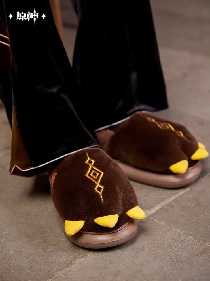 Genshin Impact Zhongli Theme Impression Series Exuvia Plush House Slippers