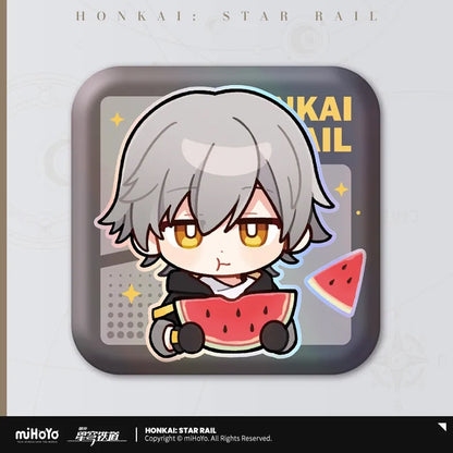 Honkai: Star Rail Pom-Pom Exhibition Series Square Tinplate Badge
