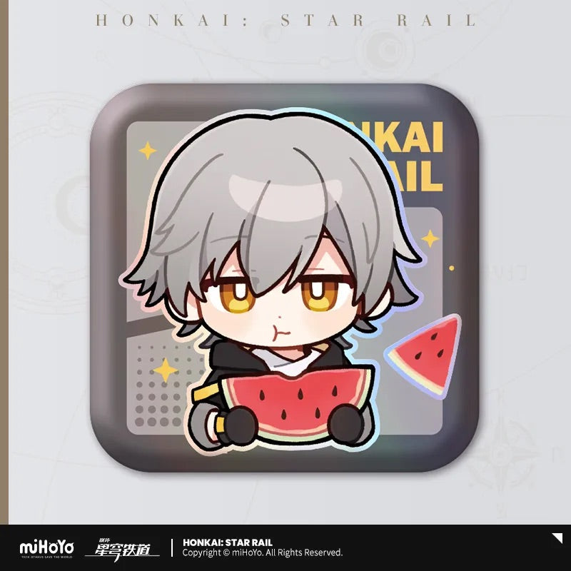 Pom-Pom Exhibition Series Square Tinplate Badge