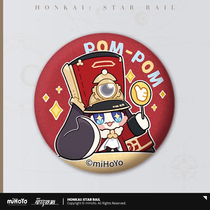 Honkai: Star Rail Pom-Pom Exhibition Series Pom-Pom Mini Tinplate Badge Set