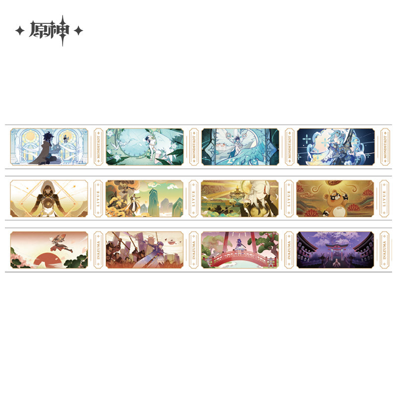 Genshin Impact Earthly Glimpses Series Washi Tape