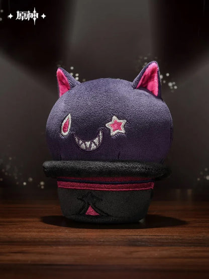 Genshin Impact Magic Show Series Lyney Weird Smile Fun Toys Hat Hat Cat Slow Rebound Plush Keychain